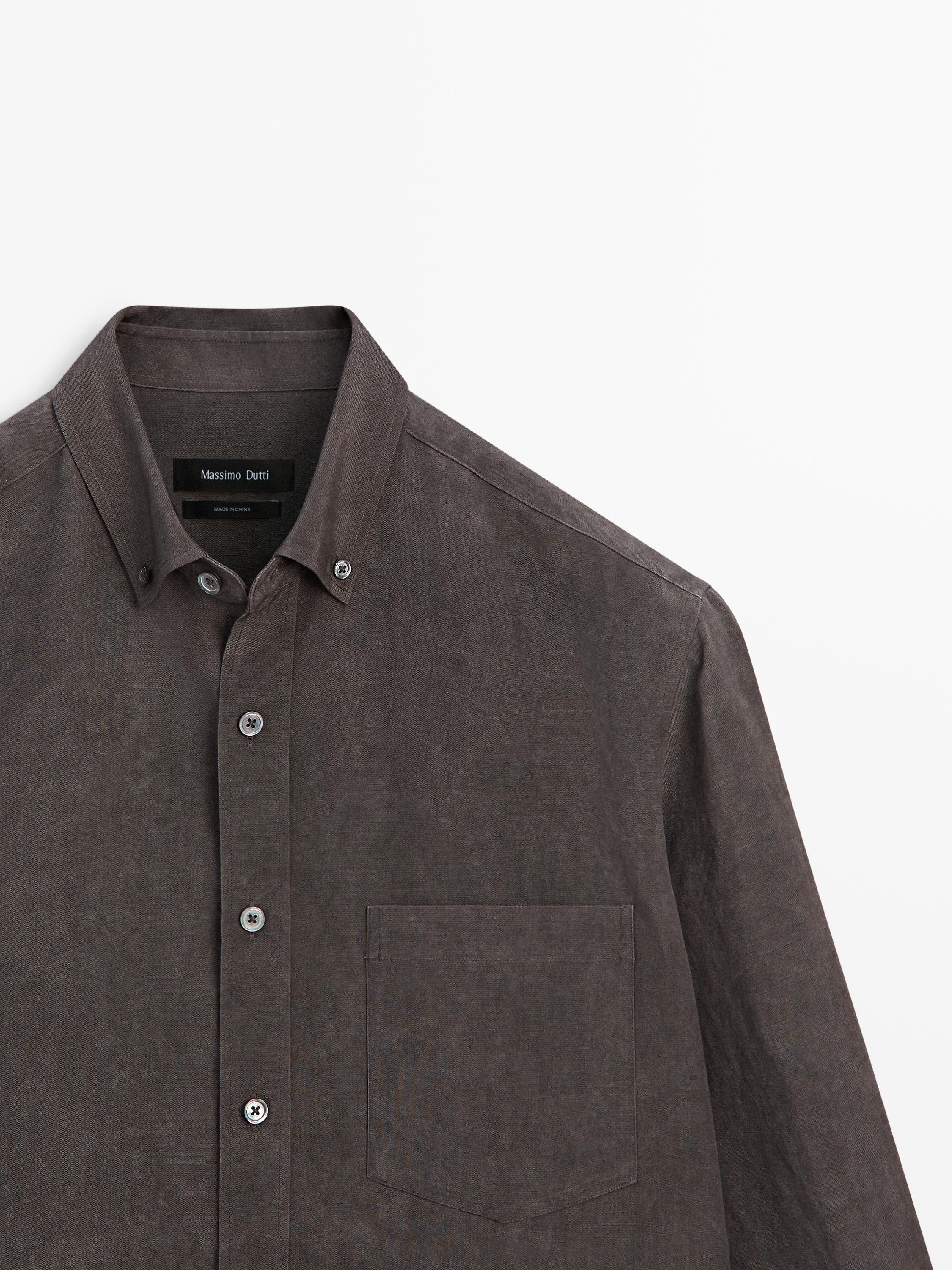 Chemise fluide regular fit à poche